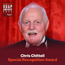 We are so pleased to announce that our Special Recognition Award will be  presented to the legendary Chris Chittell at tomorrow evening's  RadioTimes.com #SoapAwards. 🏆 Known for his role as Eric Pollard,