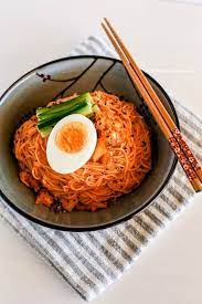 Spicy Cold Kimchi Noodles Recipe Food Kimchi Noodles Asian Recipes