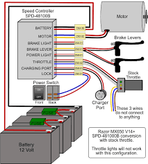 Go go scooter wiring diagram collections of pride mobility scooter wiring diagram new fancy electric scooter. Wiring Upgraded Controller For Mx650 Razor Bike Electricscooterparts Com Support