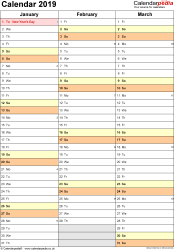 The above is the list of free printable 2019 yearly calendar templates in word, excel (xls / xlsx), pdf and jpg format. Calendar 2019 Uk 17 Free Printable Pdf Templates
