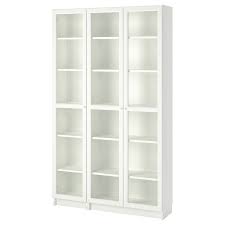 Billy Oxberg Bookcase With Glass Doors White Ikea Bucherschrank Mit Glasturen Billy Oxberg Glasschrankturen