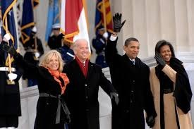 Jill biden's inauguration night dress included subtle style nod to all of america. Jill Biden Vice President Elect Joe Biden President Elect Barack Obama And Michelle Obama Wave To