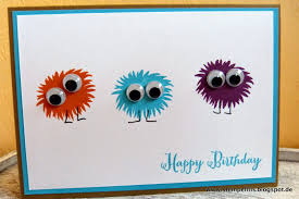 Stempelitis Karte Fur Kinder Zum Geburtstag Lustige Wusels Gestempelt Mit Stampin Up Karten Basteln Karten Selber Basteln Karten Selber Machen