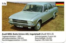 En septembre 1960 , la prinz ii est. Game Card 1 B D Audi Nsu Auto Union Ag Ingolstadt Audi 100 Ls Quartett Cars D Fxs Die Grossten Automarken Best Nr 514 22 Col D Fxs 51422 1b