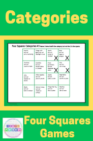 Categories Four Squares Vocabulary Games Digital And Print In 2020 Middle School Vocabulary Middle School Resources Vocabulary