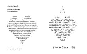 Kaligrafi aksara lampung tuhanna kartun aksara lampung jenis jenis kaligrafi arab anandastoon 21 macam macam kaligrafi khat arab terbaru 2019 sopo nandur bakale ngunduh filosofi hidup orang jawa Calligram Kaligrafi Puisi Konkrit Indonesia Sebuah Pengantar Untuk Buku Puisi Ayub Kumalla Shiny Ane El Poesya