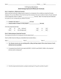 Write the empirical formula for the following compounds. Determining Empirical Molecular Formulas