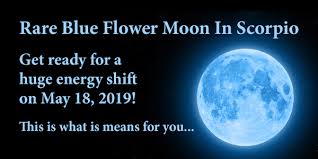 Rare Blue Flower Moon In Scorpio Prepare For A Huge Energy Shift On May 18th 2019 Moon Meaning Flower Moon Meaning Scorpio Moon