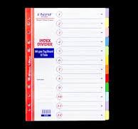 Finepap A4 Index Dividers 12-Tab Pack (160GSM, Assorted ...