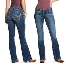 Shop women's ariat bootcut jeans. Ariat Real Carlie Mid Rise Stretch Boot Cut Jeans