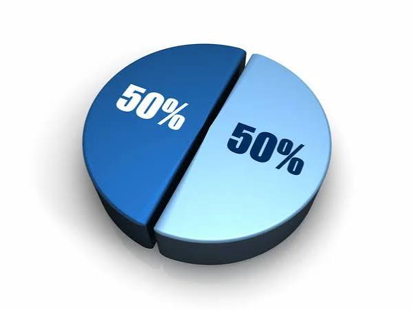 Percentage 50 50 images libres de droit, photos de Percentage 50 50 | DepositPhotos