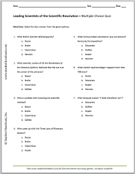With the press the instructor is only expected to target on. Leading Scientists Of The Scientific Revolution Quiz Student Handouts