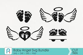 Check out our angel silhouette svg selection for the very best in unique or custom, handmade pieces from our digital shops. Baby Angel Svg Bundle Baby Memorial Vector Files 483112 Cut Files Design Bundles