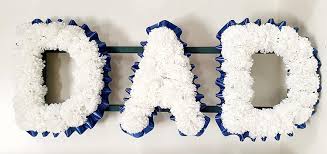 Your father's day bouquet will be delivered right to your dad's door and the flowers are always arranged and delivered by a local florist. Dad Artificial Silk Funeral Flower Tribute Letters Wreath Memorial Amazon Co Uk Home Kitchen