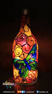 Glass Painting Designs On Bottles In 2021 Glass Bottles Art Hand Painted Bottles Glass Painting Designs