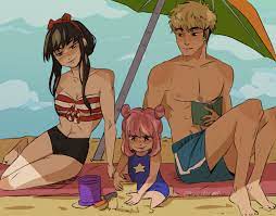 Tare's Anime Haven — lawreela: beach outing