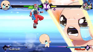 Curly appears, along with quote, as a playable character in the crossover fighting game blade strangers, developed by studio saizensen. Blade Strangers Adds Isaac From The Binding Of Isaac Gematsu