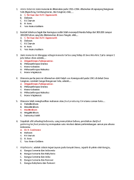 Berburu (food gathering) menangkap ikan; Soal Latihan Sejarah Pdf
