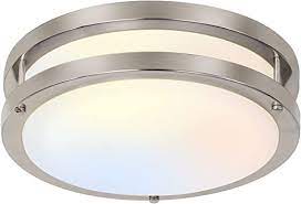 Same day delivery 7 days a week £3.95, or fast store collection. 13 Inch Flush Mount Led Ceiling Light Fixture 3000k 4000k 5000k Adjustable Ceiling Lights Brushed Nickel Saturn Dimmable Lighting For Hallway Bathroom Kitchen Or Stairwell Etl Listed Amazon Com