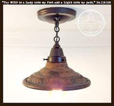 1 x ceiling light 1 x light bulb only the above package content, other products are not included. Rustic Industrial Flush Mount Ceiling Light The Lamp Goods