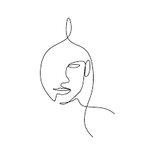 Abstract Face Continuous One Line Drawing Vector Illustration Minimalism Style On White Background Good For Poster Art And Wallpaper Drawing One Line Contour Line Art Drawings Simple Line Drawings Face Line