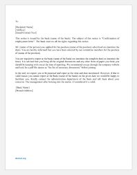 Confirmation of employment letter for bank malaysia. Confirmation Of Employment Letter By Bank Document Hub