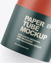 Download Glossy Paper Tube W Coffee Mockup In Tube Mockups On Yellow Images Object Mockups PSD Mockup Templates