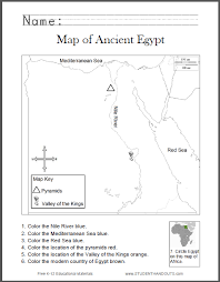 Map Of Ancient Egypt Worksheet For Kids Grades 1 6 Ancient Egypt Map Ancient Egypt Lessons Ancient Egypt For Kids