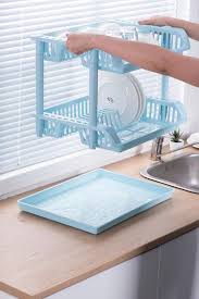 Check spelling or type a new query. China Kitchen Organizer 2 Layer Plastic Dish Rack Multi Function Dish Storage Rack China Rack And Dish Rack Price