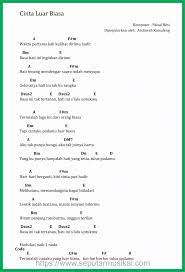 The clip can be played from any line of lyrics! Chord Lagu Cinta Luar Biasa Seputar Musik