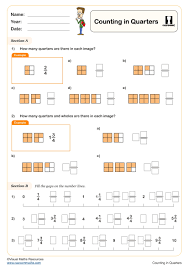 Quarter Of A Quantity | How Many Quarters In One | Fractions For Year One -  Youtube