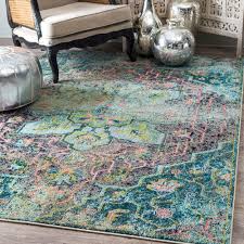 This rug is quality constructed with mohawks exclusive weardated nylon, designed specifically to resist staining and crushing in high traffic areas of the home. Overstock Com Online Shopping Bedding Furniture Electronics Jewelry Clothing More In 2021 Aqua Rug Floral Medallion Rug Rugs