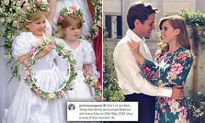 The wedding, which took place on friday, was an intimate affair, a friend of the princess revealed to the sun. Princess Eugenie Shares Adorable Throwback Snap Celebrating Princess Beatrice S Wedding Daily Mail Online