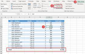 Add total row in excel to add the total row to the table, we will click anywhere on the table and click the design tab. How To Add A Total Or Subtotal Row To A Table In Excel Automate Excel