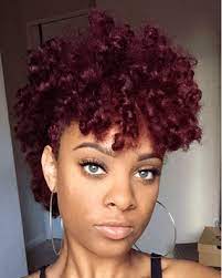 Thank y'all so much for the love! Stunning Color Defined Curly Frohawk Ig Korrynj Naturalhairmag Natural Hair Color Wine Hair Wine Hair Color