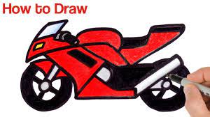 See more ideas about bike sketch, industrial design sketch, motorcycle. How To Draw A Motorcycle Drawing And Coloring For Beginners Youtube