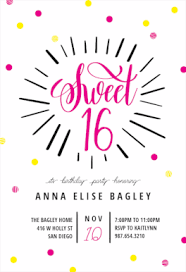 Birthday Party Invitations Online Free Printable Modern Sweet 16 Sweet 16 Invitation Template Free Greetings Island 16th Birthday Invitations Sweet 16 Party Invitations Birthday Invitation Templates