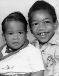 Jimi Hendrix On The Right, With Younger Brother, Leon