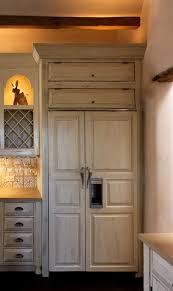 Fridge Refrigerator Panels Rustic Kitchen Cabinets Custom Kitchens Design