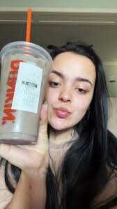 dunkin marshmellow ube swirl iced coffee #dunkin