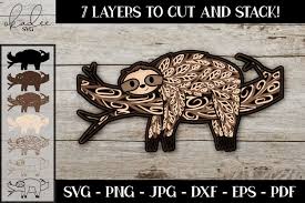 Download 3d Layered Mandala Svg Sloth Svg Layered Mandala Svg 553042 Cut Files Design Bundles