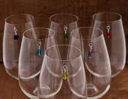 Stemless Wine Glass Charms So Simple To Make Beads And Magnet Closures Wine Charms Wine Glass Charms Wine Charms Diy