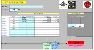 Speisenkalkulation.de is tracked by us since december, 2013. Excel Vorlage Preis Kalkulation Bzw Speisenkalulation Fur Hotel Und Restaurants