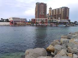 This gated complex is located directly on east pass offering views of both the gulf of mexico and the destin harbor. View Of Hotel From Norriego Point Picture Of Emerald Grande At Harborwalk Village Destin Tripadvisor