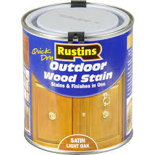 Rustins Quick Dry Outdoor Wood Stain Light Oak 500ml