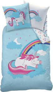 Bettwasche Mit Druckmotiv Einhorn Linon Turkis Blau Grosse 135x200 Cm 80x80 Cm Einhorn Bettwasche Gesche Unicorn Duvet Cover Duvet Cover Sets Duvet Covers