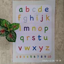 Dengan begitu, si kecil pun akan. Poster Belajar Abjad Abc Untuk Anak Balita Huruf Latin Kecil Smallcase Shopee Indonesia