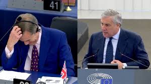 Continua la polemica sugli elogi a mussolini del presidente del parlamento europeo antonio tajani (forza italia). Farage Vs Tajani Battle Over History Youtube