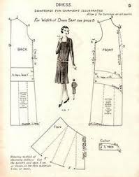 Free Vintage 1920s Flapper Dress Sewing Draft Pattern 1920s Dress Pattern Flapper Dress Pattern Vintage Dress Patterns