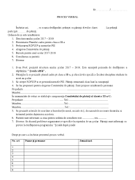 Proces verbal , încheiat astăzi , _ , în cadrul şedinţei cu părinţii elevilor clasei _. Proces Verbal Sedinta Cu Parintii 1 Docx